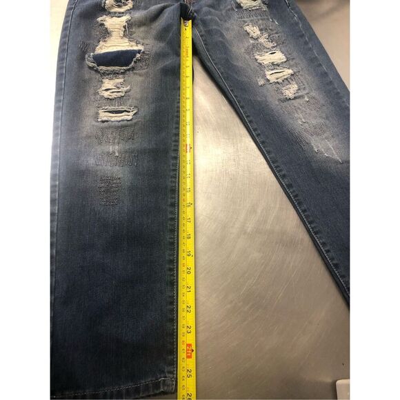 Premiere by Rue 21 Women’s Blue Ripped Styled High-Rise Mom Jeans Size 7/8 NWT - Picture 8 of 8